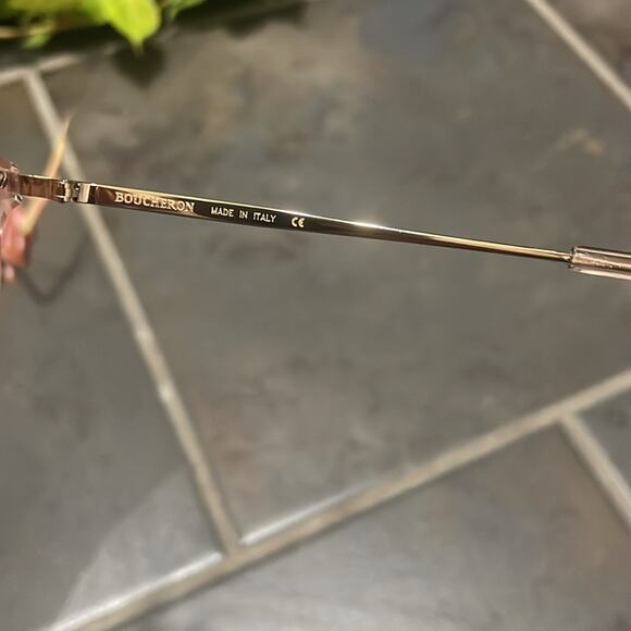 Boucheron Pink Gold Clear Lens Eyeglasses New Retails $730 - Picture 6 of 6